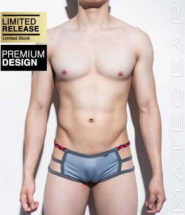Sexy Men's Loungewear Xpression Mini Shorts - Kyon Shi (Thin Sport Mesh) - MATEGEAR - Sexy Men's Swimwear, Underwear, Sportswear and Loungewear